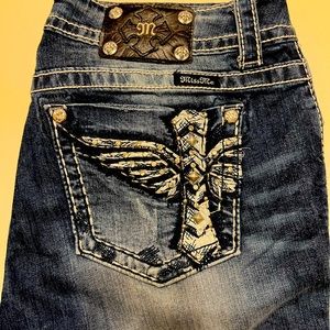 Miss Me Winged Cross Bootcut Jeans Size 31